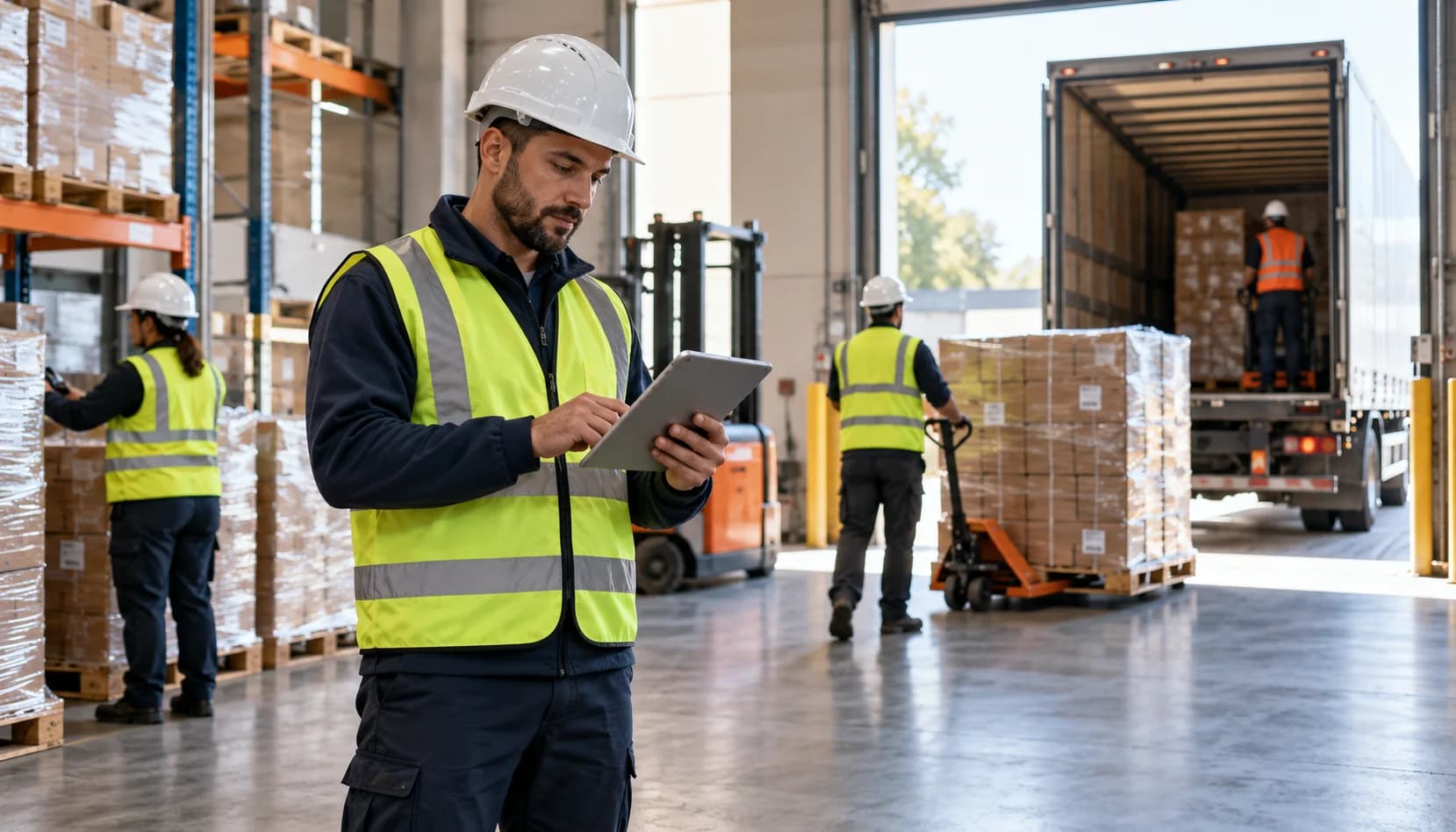 Coordinated cargo dispatch supported by compliance checks
