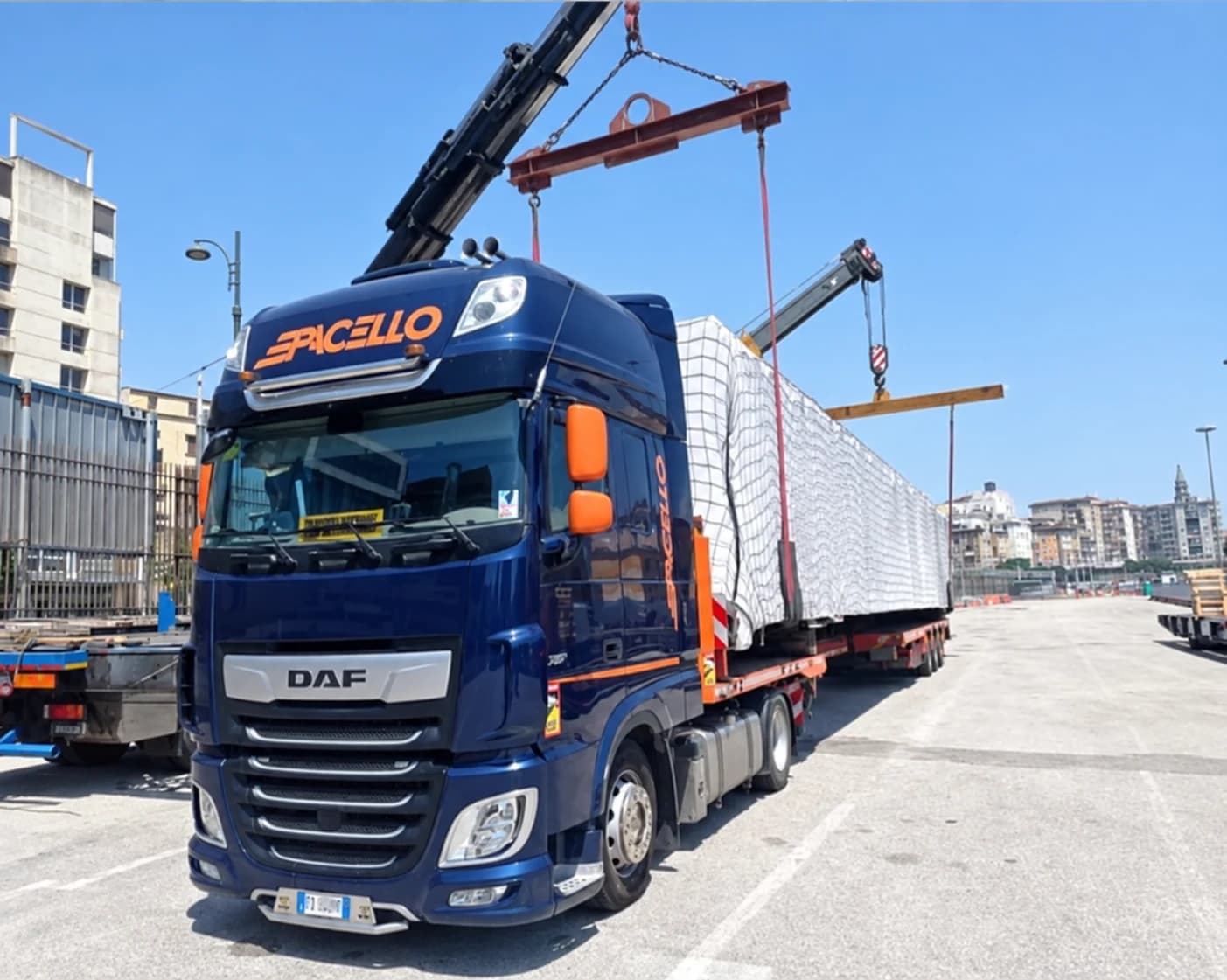 Road transport of wrapped cargo