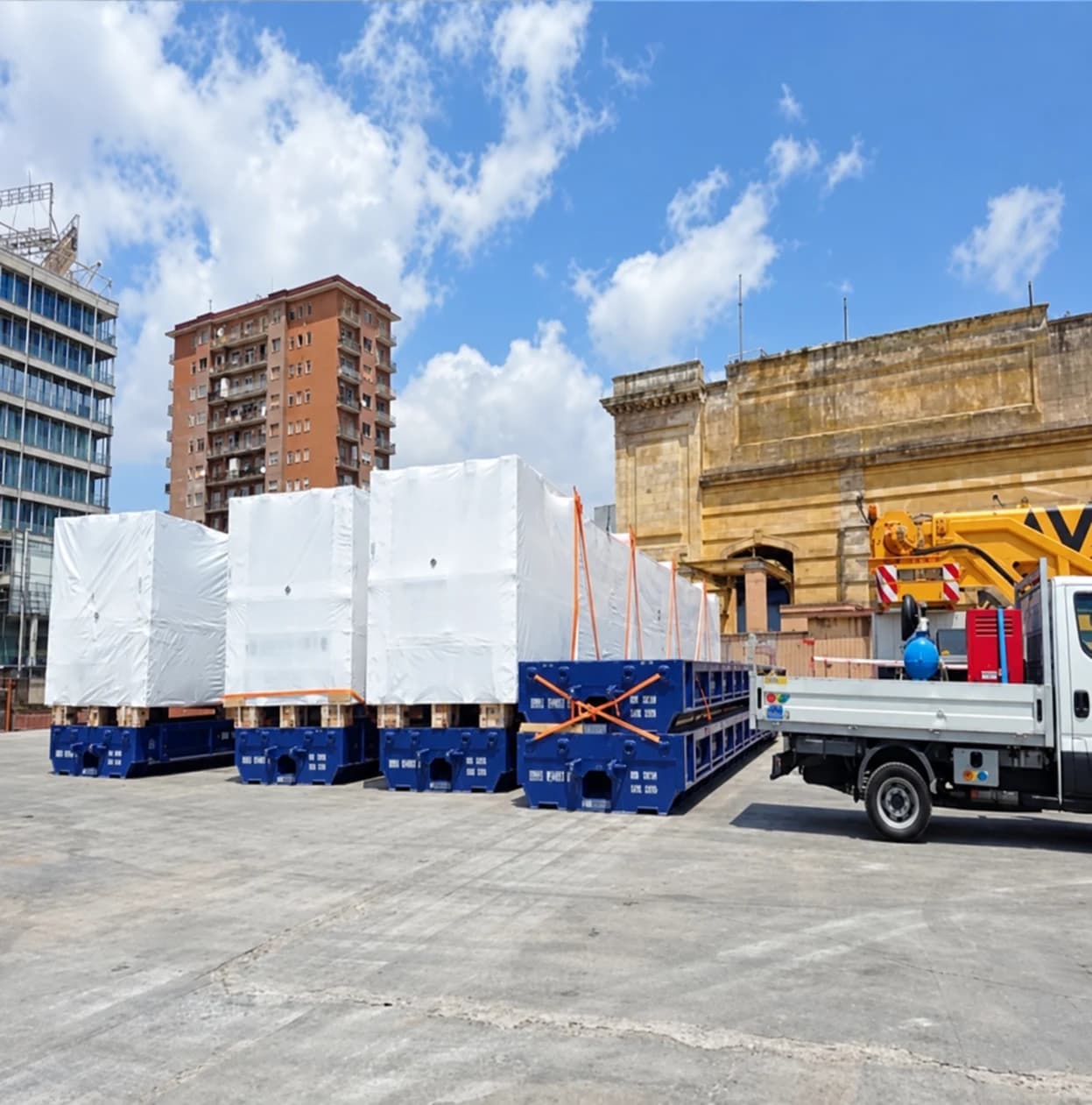 Cargo staged for movement